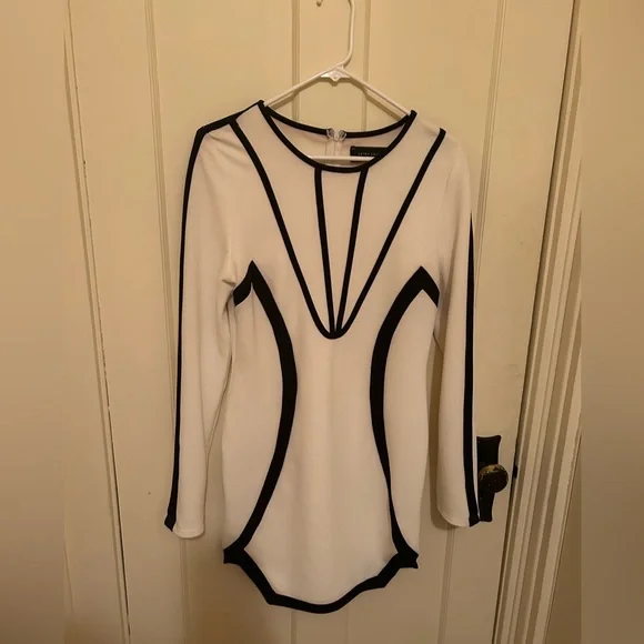 AKIRA | Dresses | Akira Black Label White And Black Illusion Dress |  Poshmark